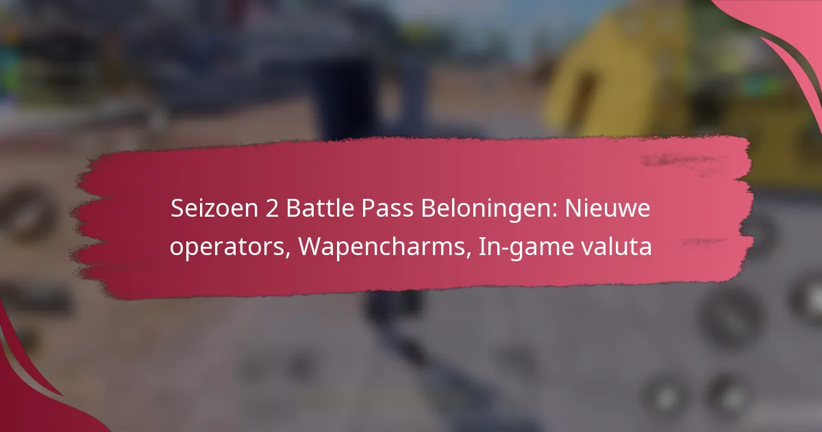 Seizoen 2 Battle Pass Beloningen: Nieuwe operators, Wapencharms, In-game valuta