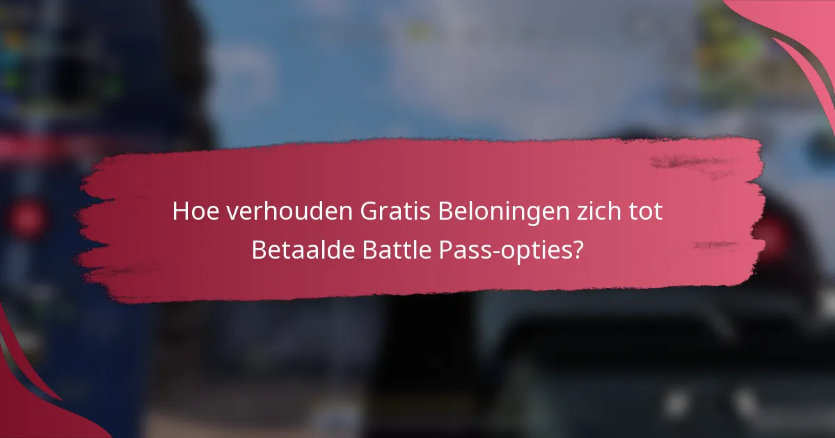 Hoe verhouden Gratis Beloningen zich tot Betaalde Battle Pass-opties?